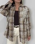 Haveone - Camicia in flanella con dettaglio