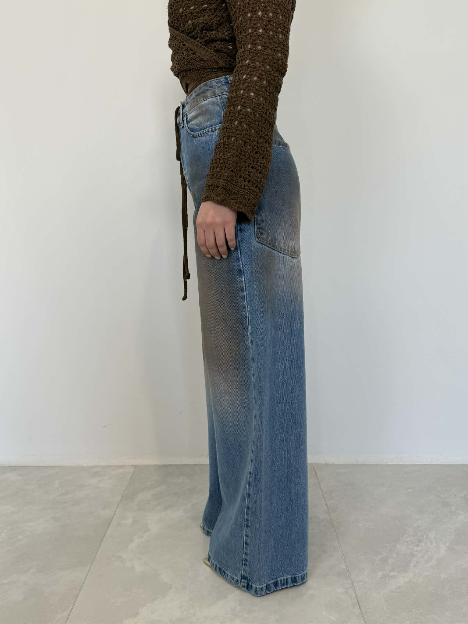 SusyMix - Jeans palazzo invecchiato