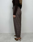 SusyMix - Pantalone ovetto check moro