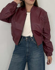 SusyMix - Bomber similpelle bordeaux