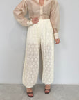Haveone - Pantalone in pizzo con polsino