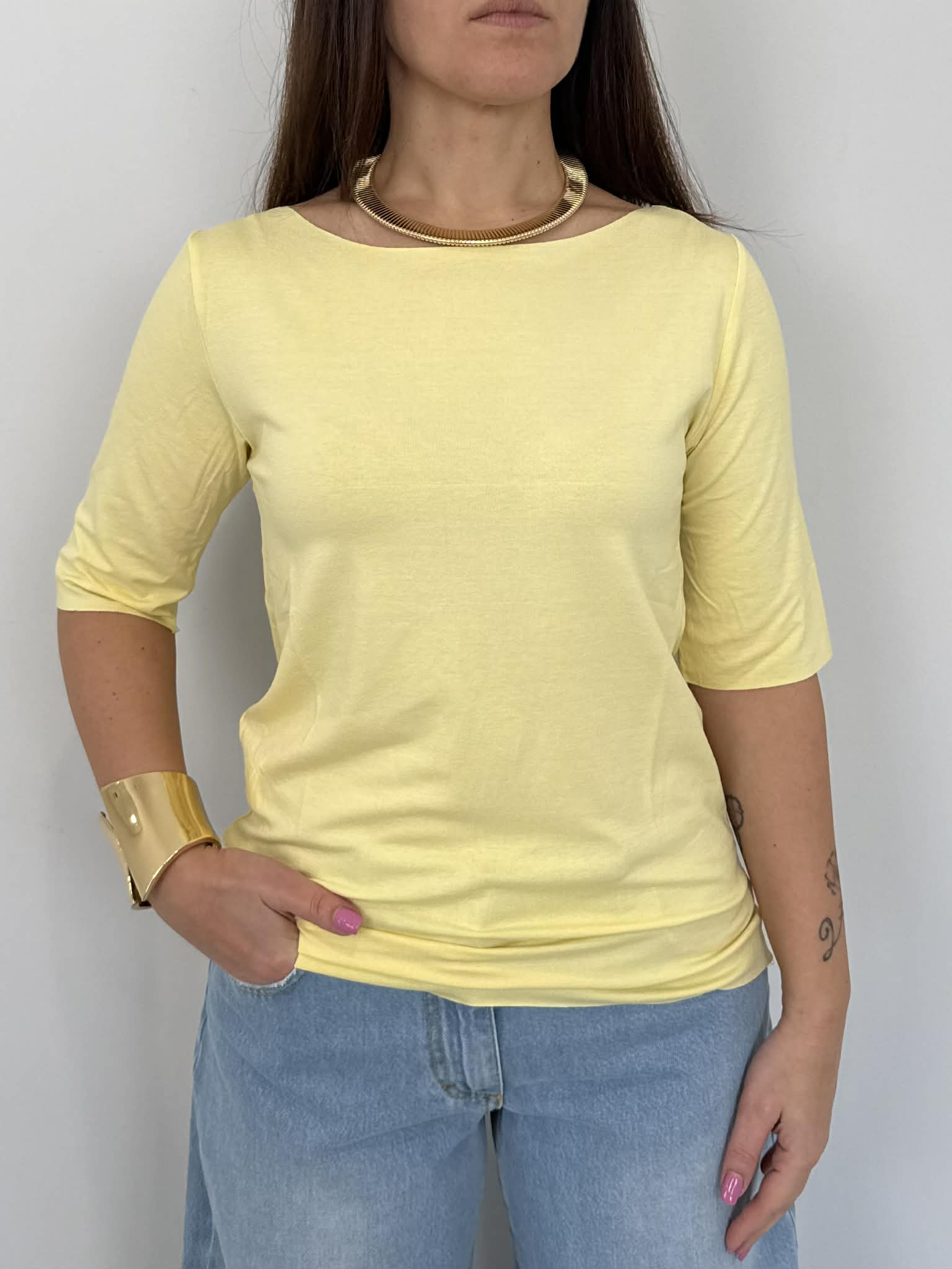 SusyMix - Maglia al gomito gialla