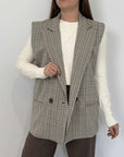 Haveone - Gilet doppiopetto fantasia check