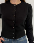 SusyMix - Cardigan con bottoni diversi nero