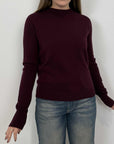 Tensione In - Pull girocollo 100% lana bordeaux