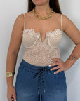 SusyMix - Body in pizzo beige