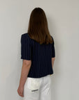 Haveone - Giacca Lady gessata blu