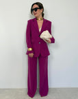 Tensione In - Pantalone palazzo ciclamino