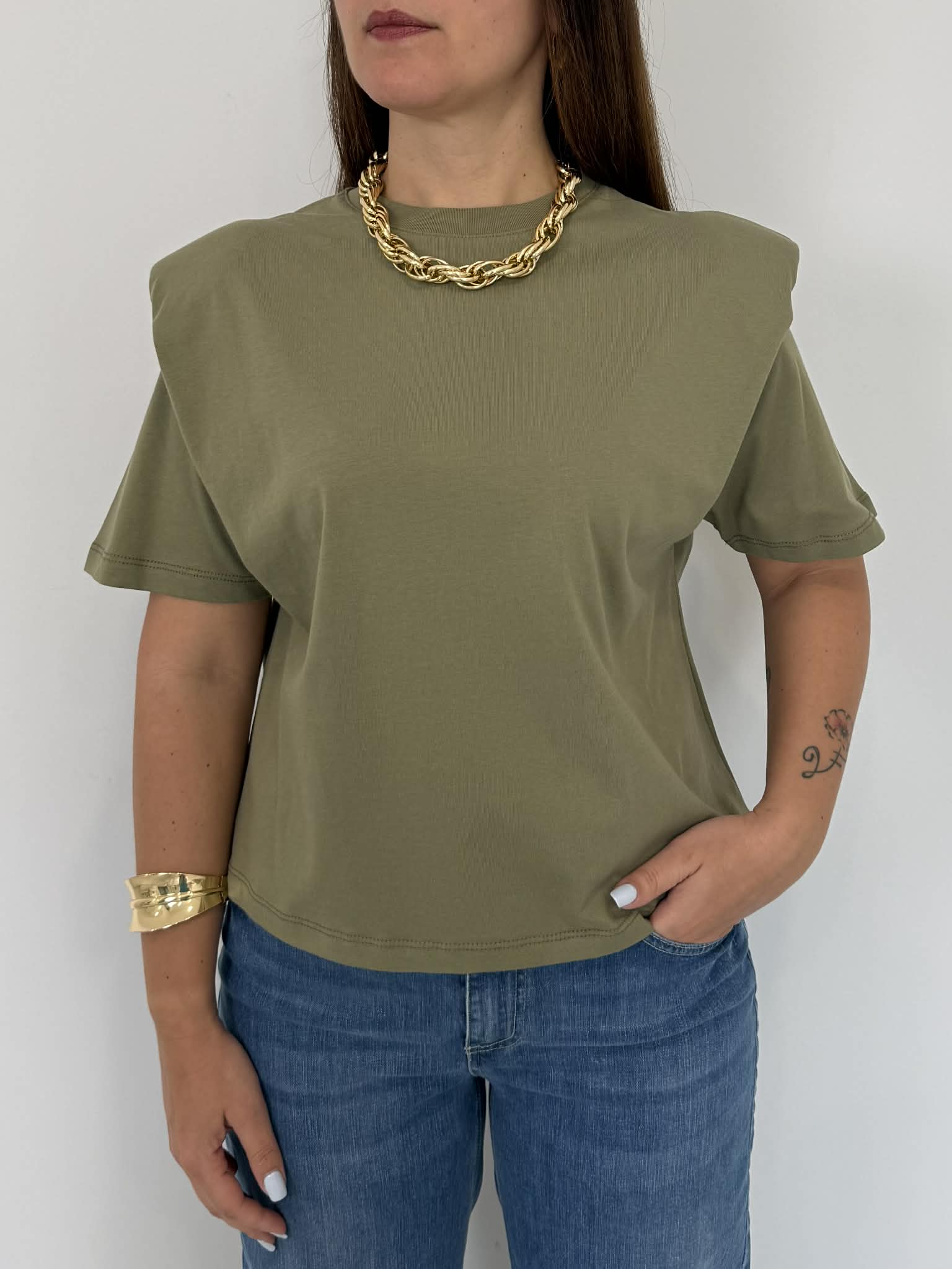 Dixie - Maglia con spalline verde