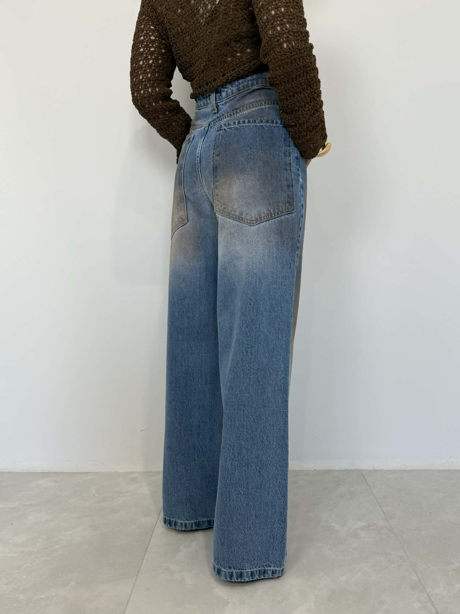 SusyMix - Jeans palazzo invecchiato