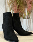 Tronchetto in suede nero