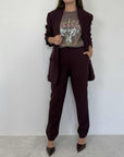 Haveone - Pantalone sigaretta vino