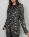 Tensione In - Maglia asimmetrica paillettes