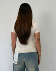 SusyMix - T-shirt scollo quadrato burro