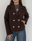 SusyMix - Cappottino con bottoni moro