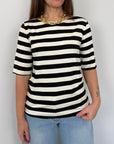 SusyMix - Maglia al gomito righe nera