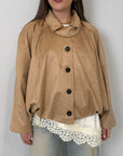 Tensione In - Bomber suede intrecciato beige