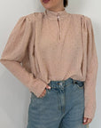 Haveone - Blusa rosa con dettagli lurex