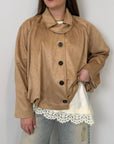 Tensione In - Bomber suede intrecciato beige