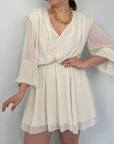 Tensione In - Abito chiffon panna
