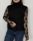 Two Way - Gilet con micropaillettes nero