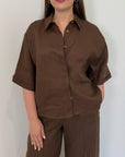 Tensione In - Camicia scatoletta moro
