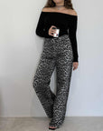 Civico23 - Jeans animalier nero