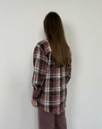 Haveone - Camicia in flanella con dettaglio bordeaux
