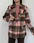 SusyMix - Giacca check moro e rosa