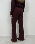 Tensione In - Pantalone in velluto millerighe bordeaux