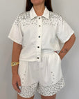SusyMix - Completo cabochon bianco