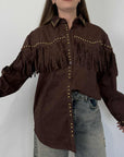 SusyMix - Camicia in suede e frange
