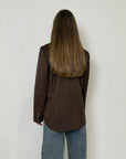 SusyMix - Giacca doppiopetto suede moro