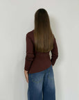 Tensione In - Maglia asimmetrica tabacco