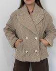 SusyMix - Cappottino in lana cotta beige