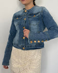 SusyMix - Giubbino in denim con bottoni oro