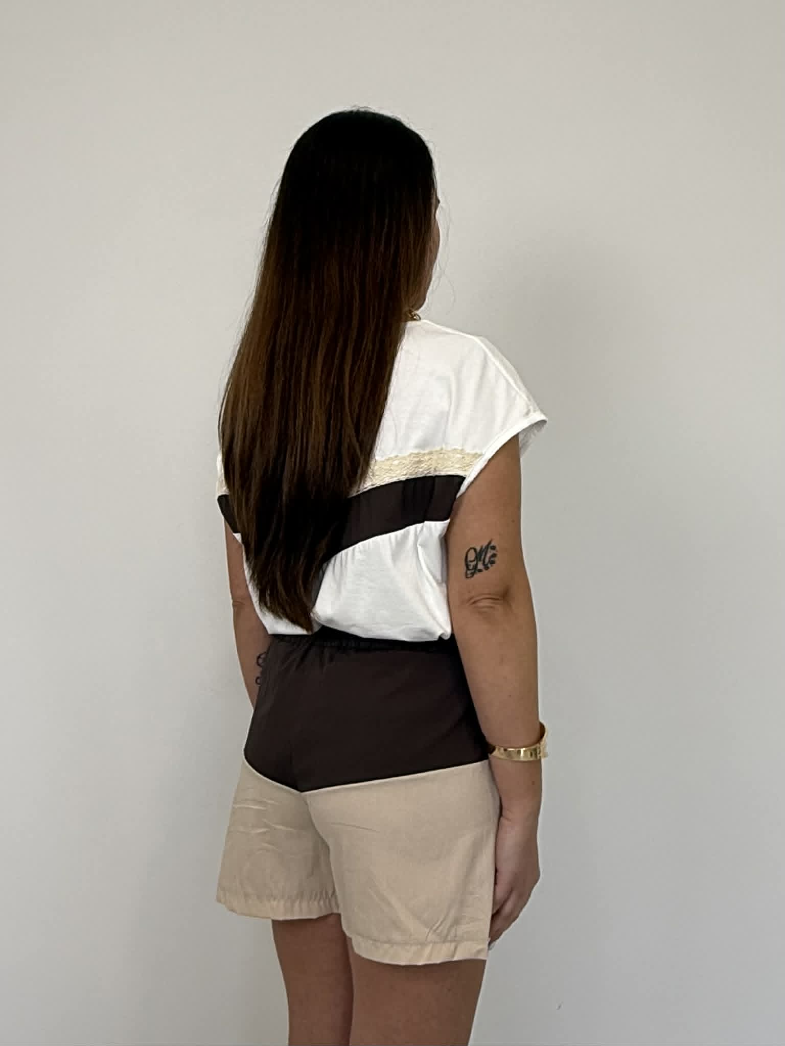 SusyMix - Short bicolor moro beige