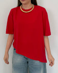 Dixie - Maglia asimmetrica rossa