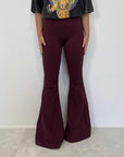 Haveone - Pantalone in punto milano bordeaux
