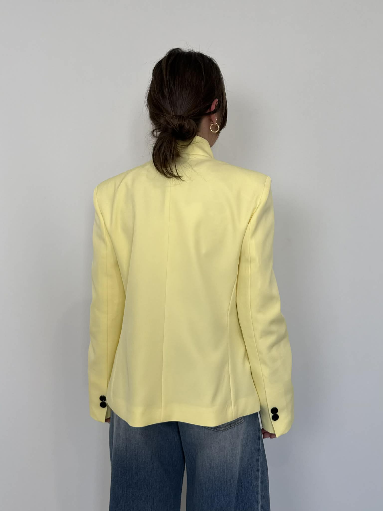 Haveone - Giacca con bottone superiore gialla