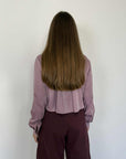 Two Way - Camicia cropped cipria