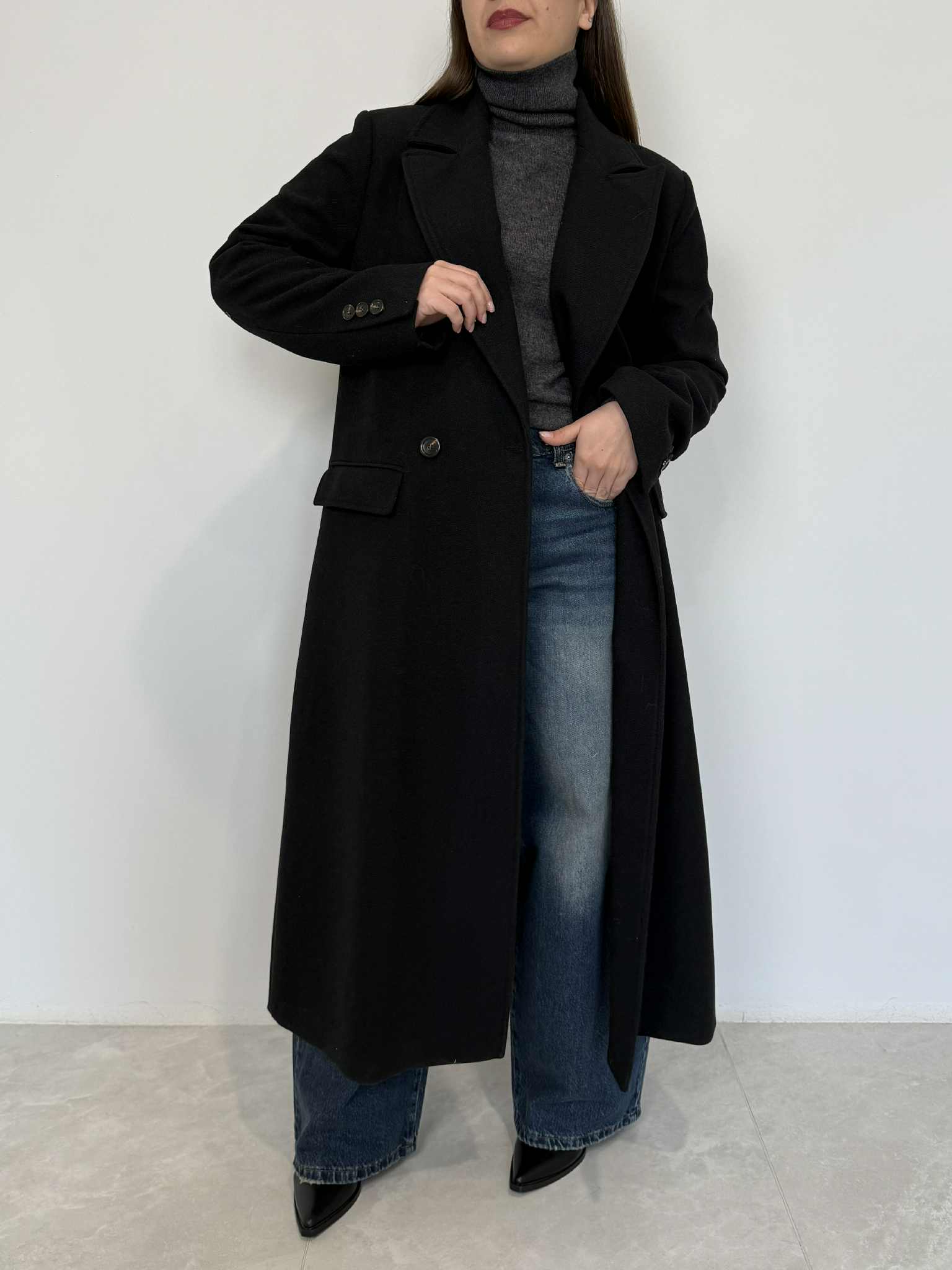 Tensione In - Cappotto lungo nero