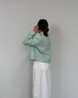 Motel - Giacca napoleon tweed acqua
