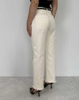 Tensione In - Pantalone a sigaretta panna