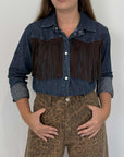 SusyMix - Camicia in denim con frange