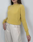 Pull girocollo 100% lana giallo