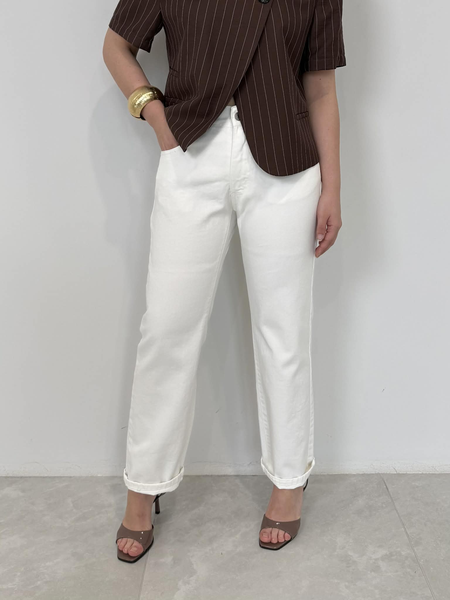 Haveone - Jeans Lily stella bianco